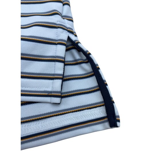 Under Armour Men's White Striped Heatgear Polo Shirt With Loose Fit Sz 2XL - Picture 5 of 8